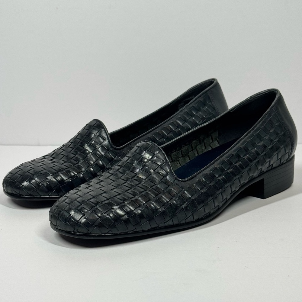 Naturalizer Black Woven Loafers